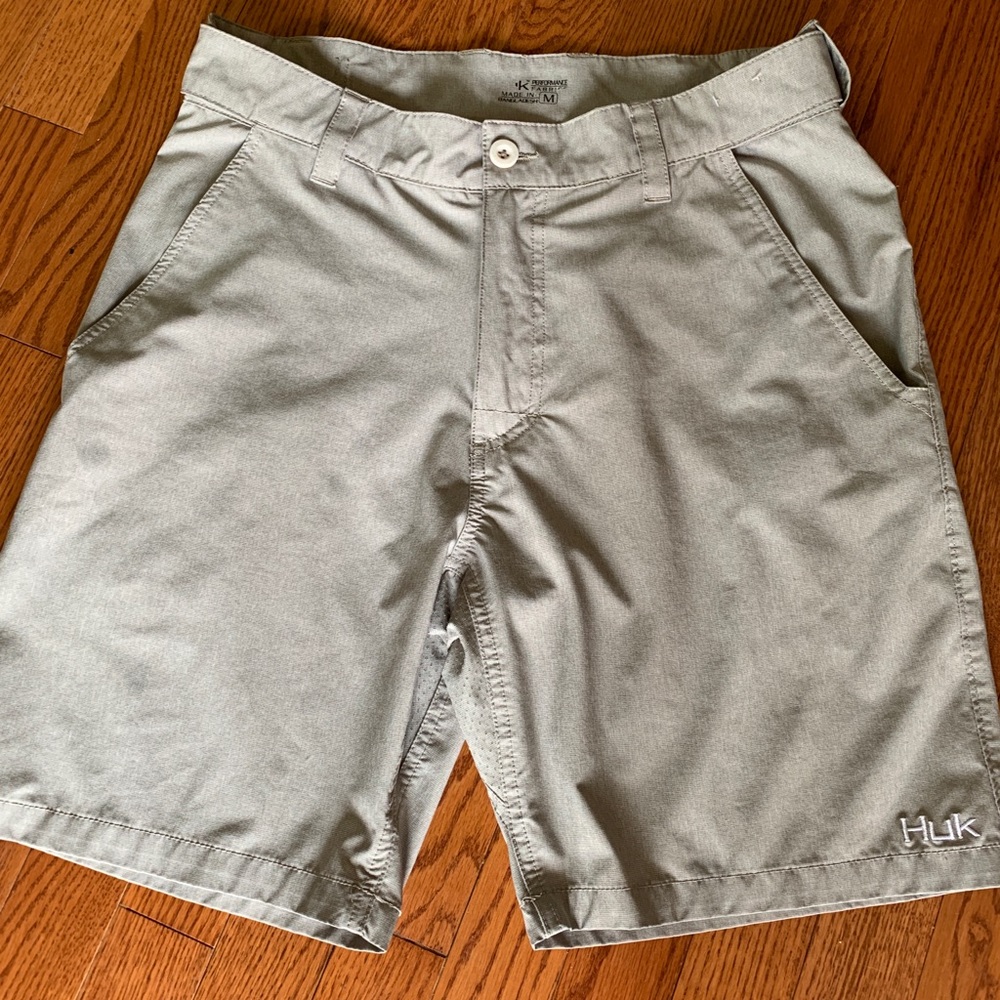 HUK fishing shorts.